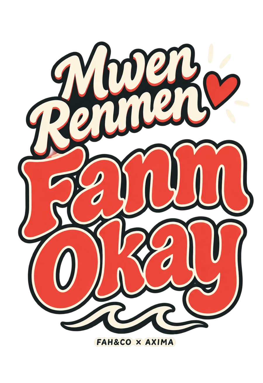 Artwork Mwen Renmen Fanm Okay, proposé pour personnalisation