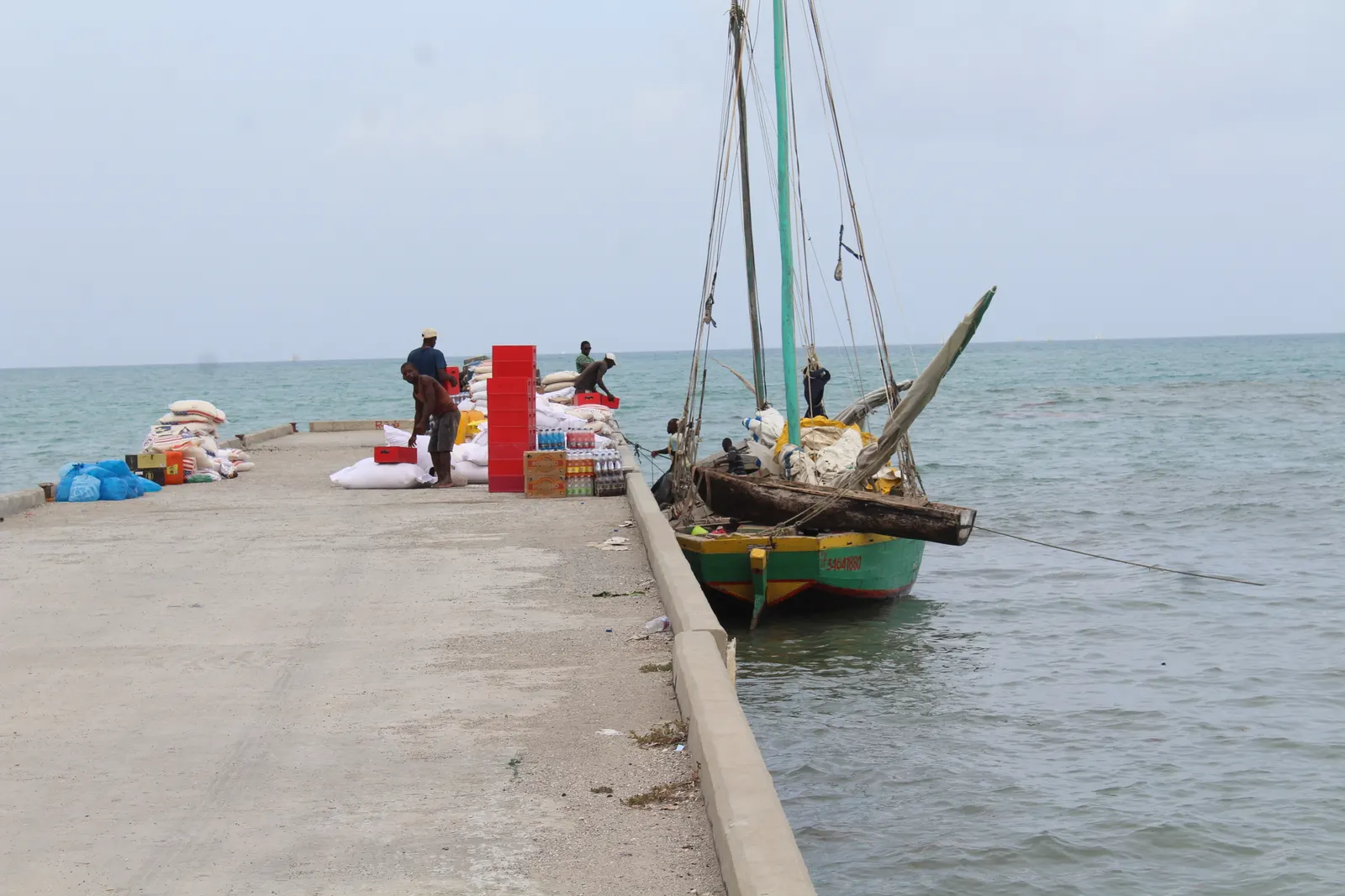 Le wharf des Cayes, photographié en 2021